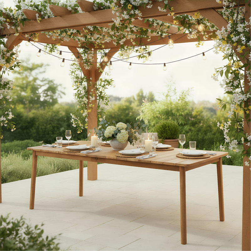 Table de salle à manger en bois d'acacia