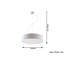 Brescia 3 - Light White Drum Pendant-50605836