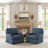 Muro Modern Skirted Swivel Accent Chair With Removable Cushion For Living Room,Bedroom,Office（Set of 2)-326069