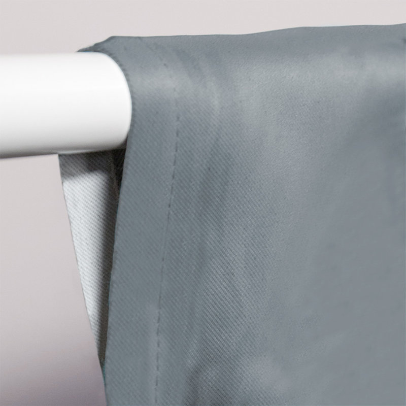 Striped Room Darkening Rod Pocket Single Curtain Panel, San Diego Baseball Light Gray/Blue/White