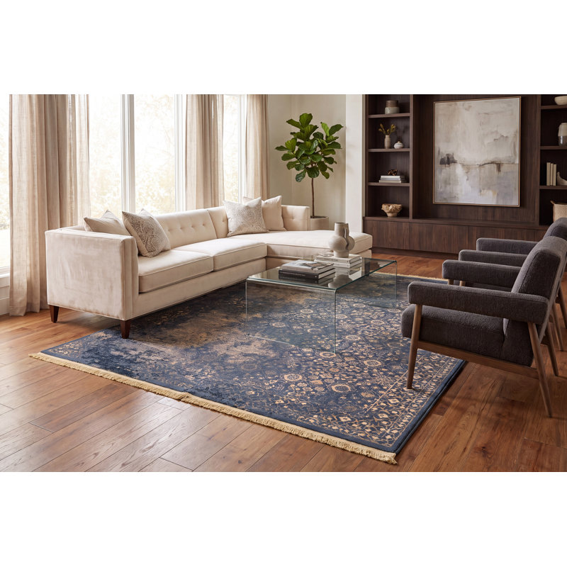 Tapis de la zone brune laine Covington, Rectangle 6 pi 7 po x 9 pi 10 po