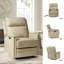 Fauteuil inclinable électrique en cuir véritable avec garniture cloutée et port USB intégré-86661606