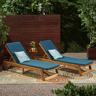 Chaise longue inclinable avec coussin Vinita