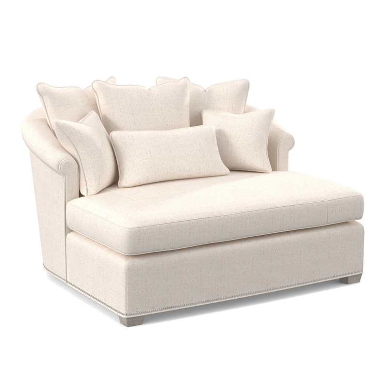 Méridienne Josephine, Bisque, 100% polyester ivoire Venise