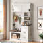 Arbre d'entrée moderne 40,2 po avec banc de rangement, portemanteau, 3 tablettes, 3 tiroirs et armoires de rangement-1730108718
