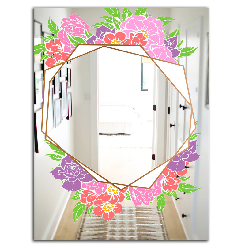 Miroir décoratif efflorescent, H 39,4 po x l 29,5 po