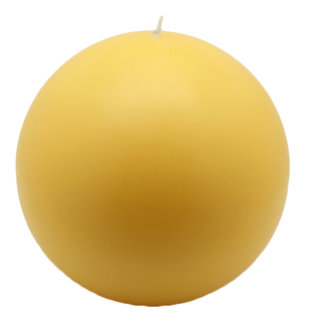 Bougie ronde, Diamètre de 2 po, Ensemble de 12, Jaune