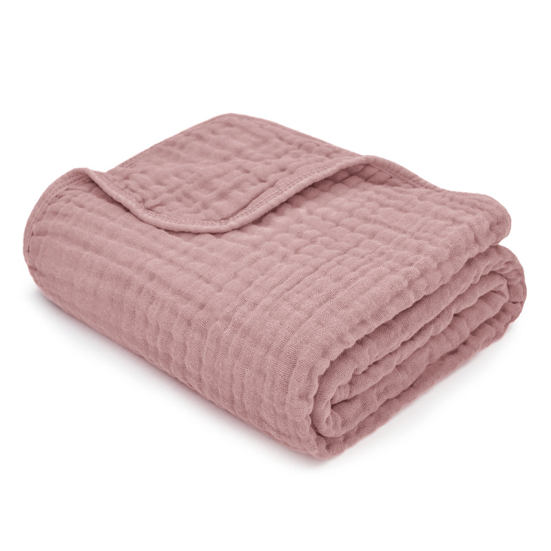 Comfy Cubs Muslin Blanket King, 274 x 229 cm - Soft, Lightweight, Breathable Cotton Blanket - 6-Layered Muslin Fabric, Baby