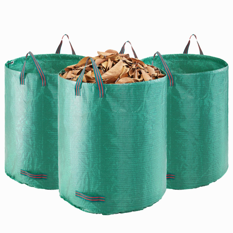 Ensemble de 3 poubelles de jardin réutilisables 72 gallons