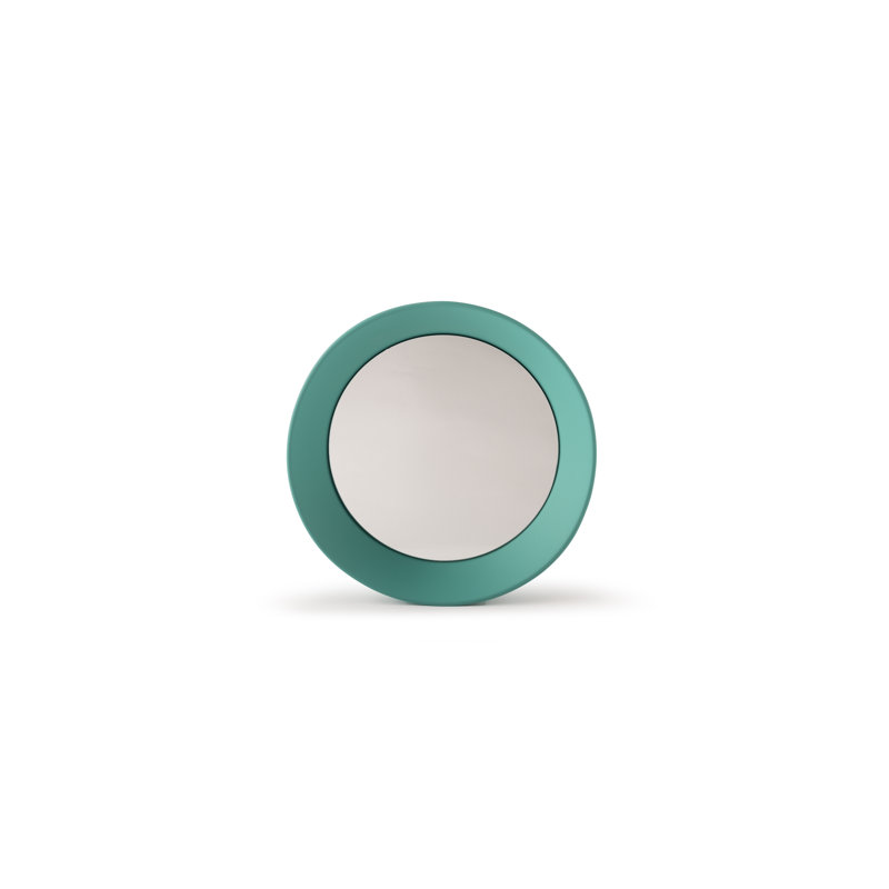 Metal Flat Mirror, 9 cm H x 40 cm W, Mint Green
