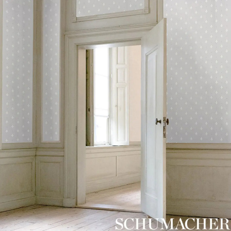 Fleur De Lis Wallpaper, Gray