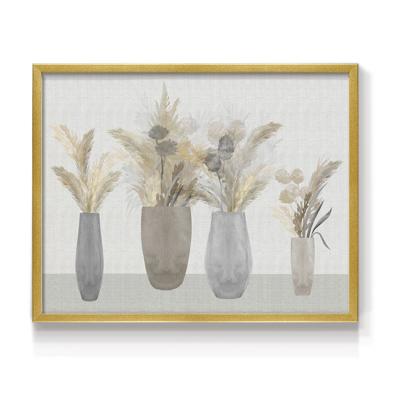 Cattail Still Life -Framed Print - Restickable, 8" H x 10" W