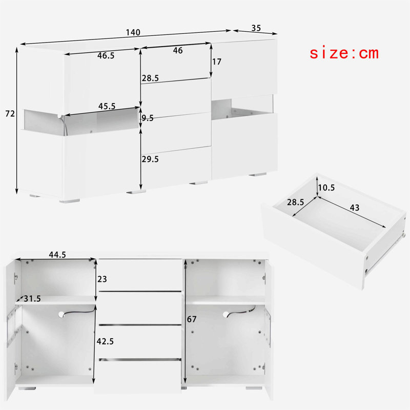 Arthur-Jack 140cm Sideboard