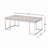 Rectangular Coffee Table With Metal Sled Base