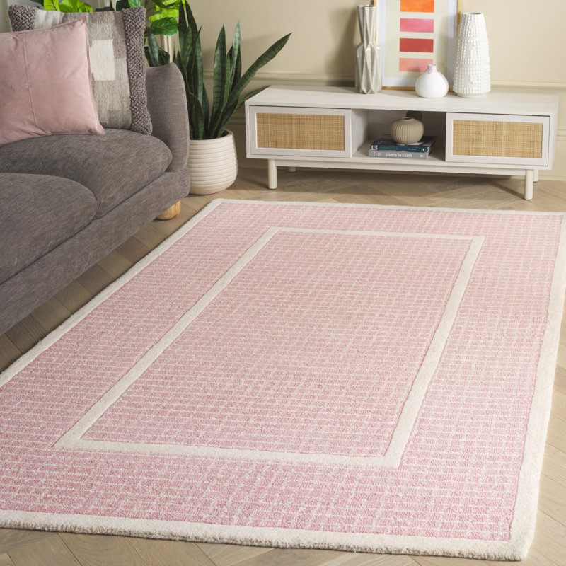 Pine 503 Hand Tufted Wool Pile Geometric Rug, Rectangle 5' x 8'