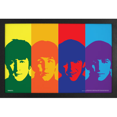 The Beatles - Colour Quad 11x17 Gel-Coat Framed Print