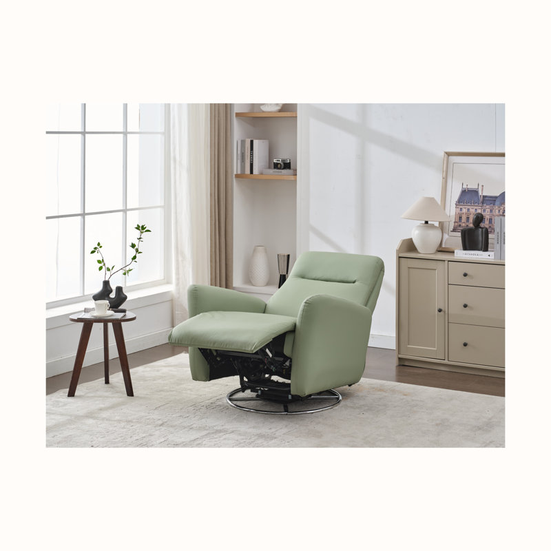 Fauteuil inclinable et pivotant en similicuir PU, Vert