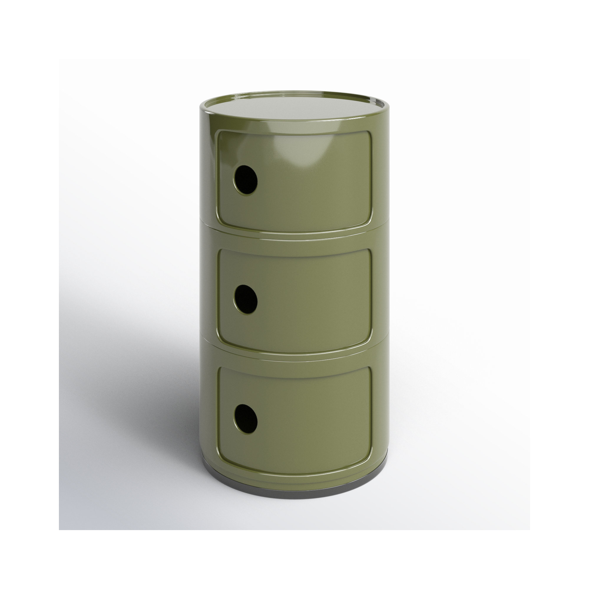 Componibili Round Modular Stacking Units, 3, Green