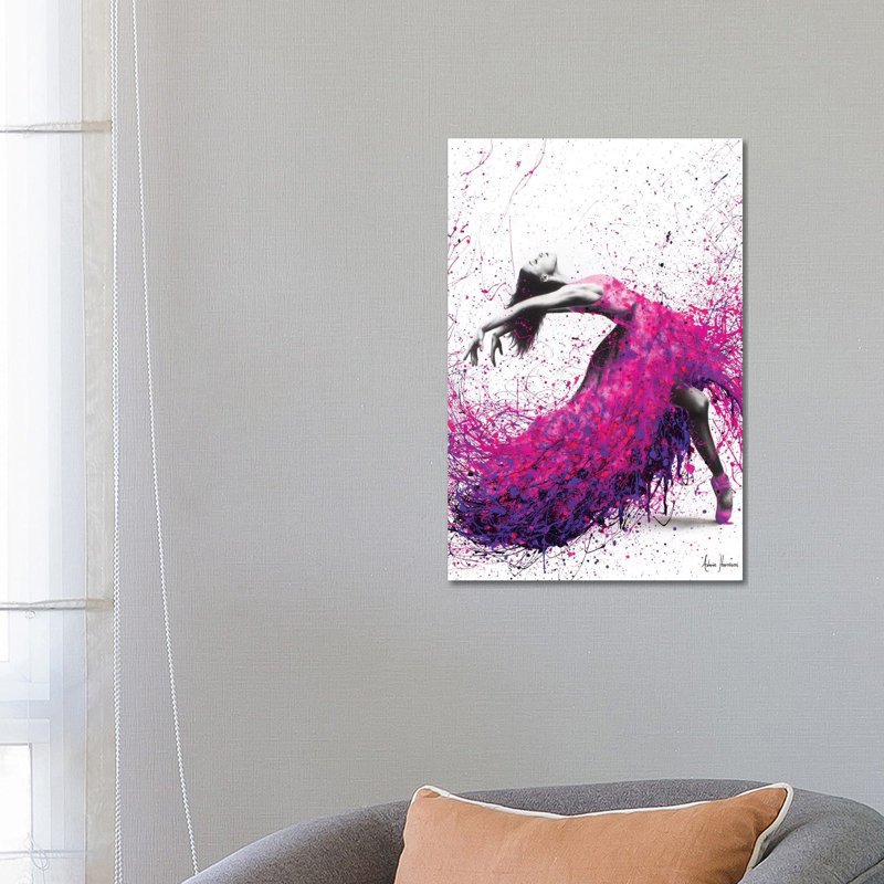 Hot Magenta Dance by Ashvin Harrison - Wrapped Canvas Print, 66.04 cm H x 45.72 cm W x 3.175 cm D