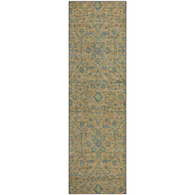 Premium Machine Washable Ducote AMF1131 Global Rug