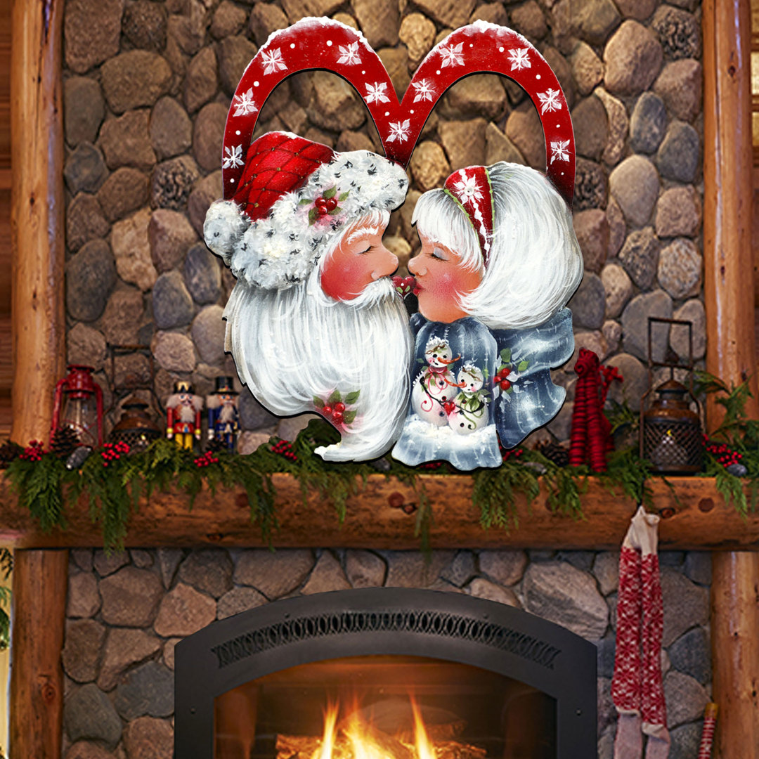 Tidaholm Merry Kissmas! Wooden Door Hanger The Holiday Aisle®