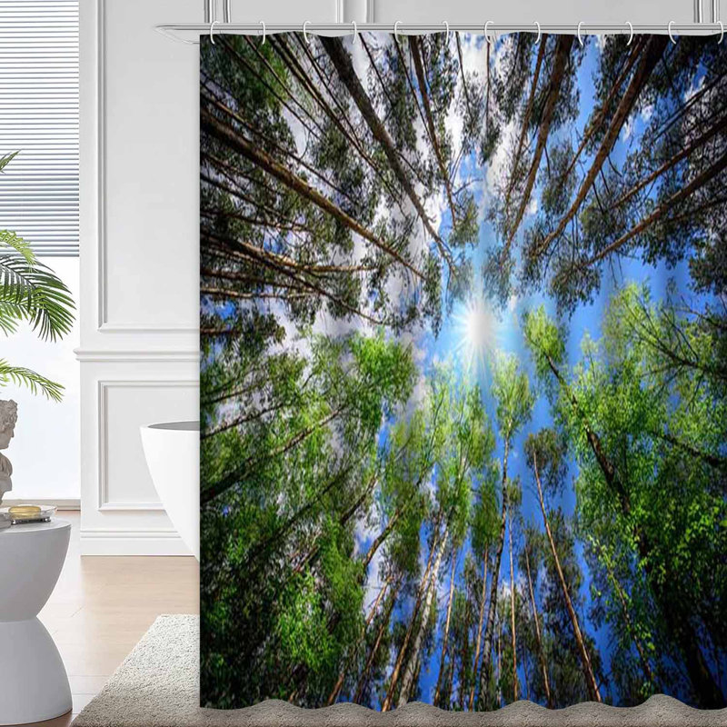 Rideau de douche Pine Forest, L 72 po x l 84 po