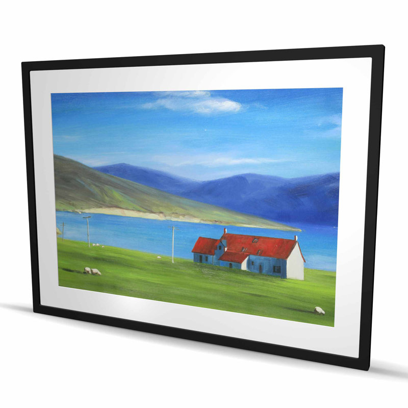 «Scottish Highlands», reproduction de petit toit rouge | Décoration intérieure