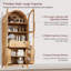 Grand garde-manger arqué 71 po avec 4 tablettes intérieures et 4 tiroirs cachés-726905124