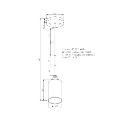 Wade Logan® Hibbard 1 - Light Single Pendant & Reviews 