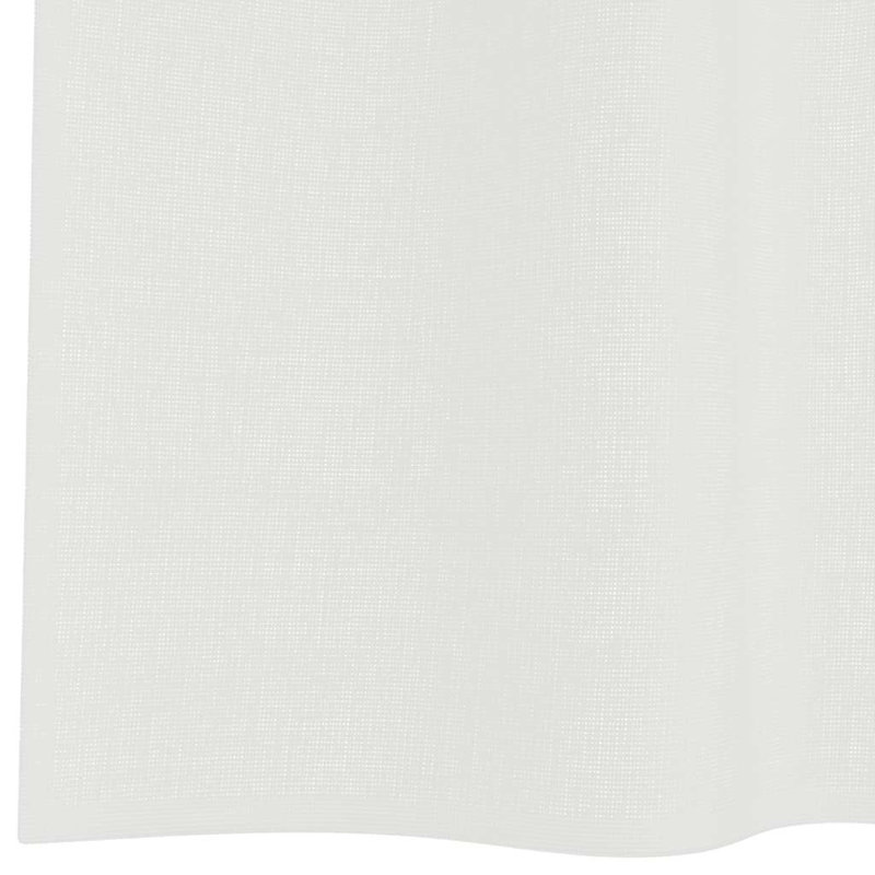 Voile Curtains With Tab Top 2 Pcs, 140cm Width x 140cm Drop, White
