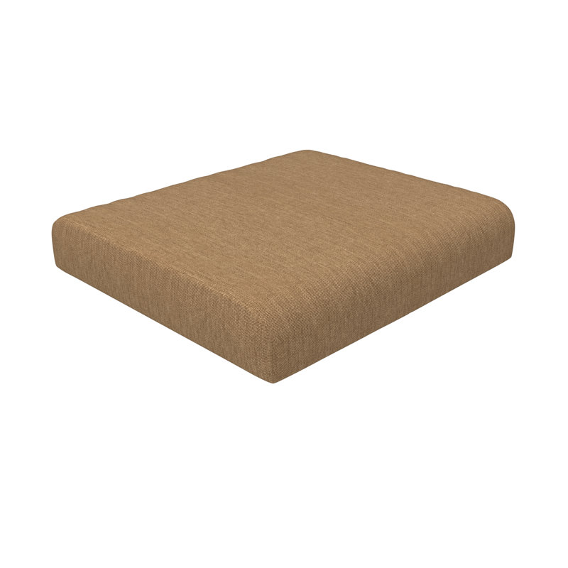 Sunbrella® Outdoor Ottoman Cushion, Sunbrella® Canvas Heather Beige, 4" H x 22" W x 20" D