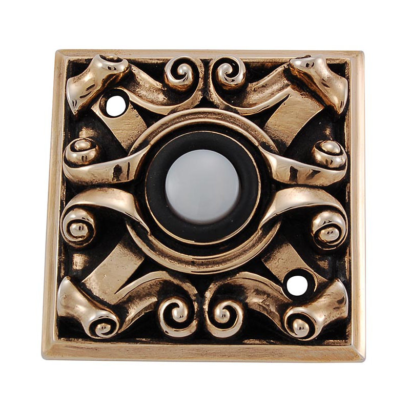 Sforza Push Button, Antique Gold