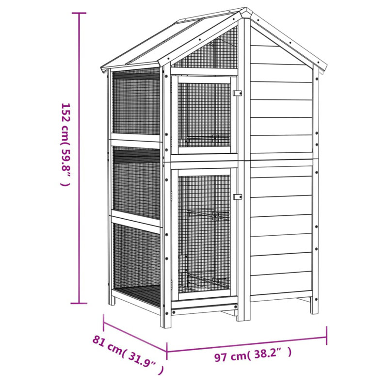 Aztlan Free Standing Birdhouse, Brown