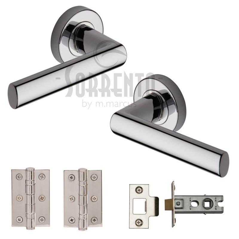 Heritage Brass Milan Door Handle Kit, Polished Chrome