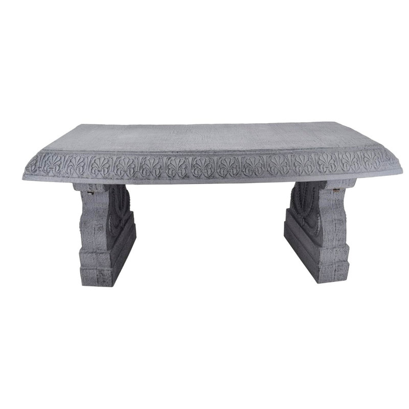 Keuka Plastic Outdoor Bench, Gray