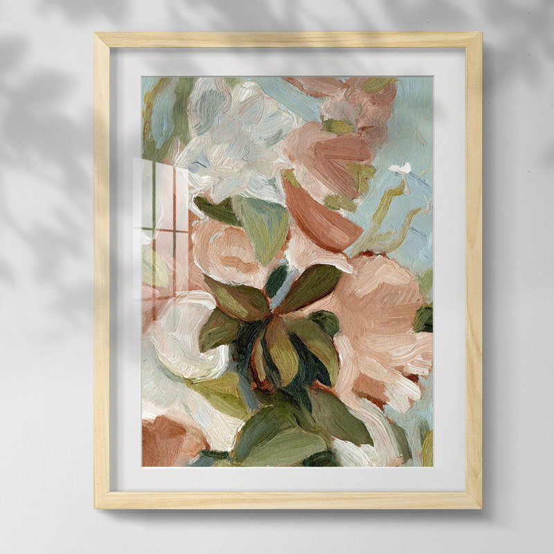 Motif rétro I, Oui, Papier encadré naturel