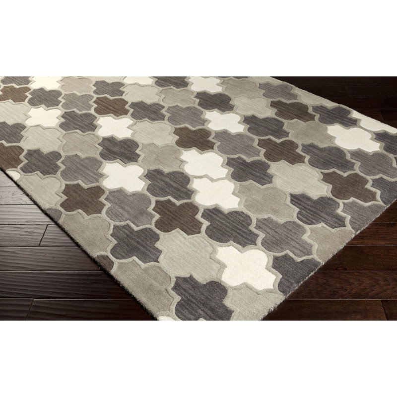 Billmont Hand Tufted Wool Indoor Rug, Rectangle 10' x 14'