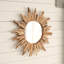 Miroir mural rond en bois flotté Sunburst
