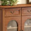 Banc de rangement pour chaussures en bois massif noyer