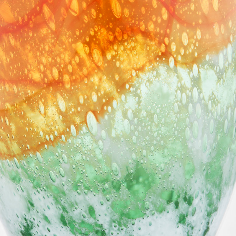 Pacaya Handmade Glass Table Vase, 15.75" H x 7" W x 7" D