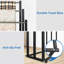 Porte-serviettes sur pied en acier inoxydable