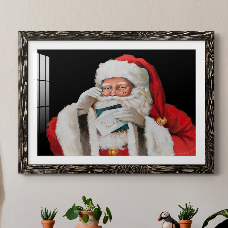 Lettre au père Noël - reproduction de cadre photo sur papier, H 31,5 po x l 23,5 po x P 1,5 po, Noir
