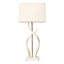 32" Polished Inner Horn Table Lamp - Cream Base
