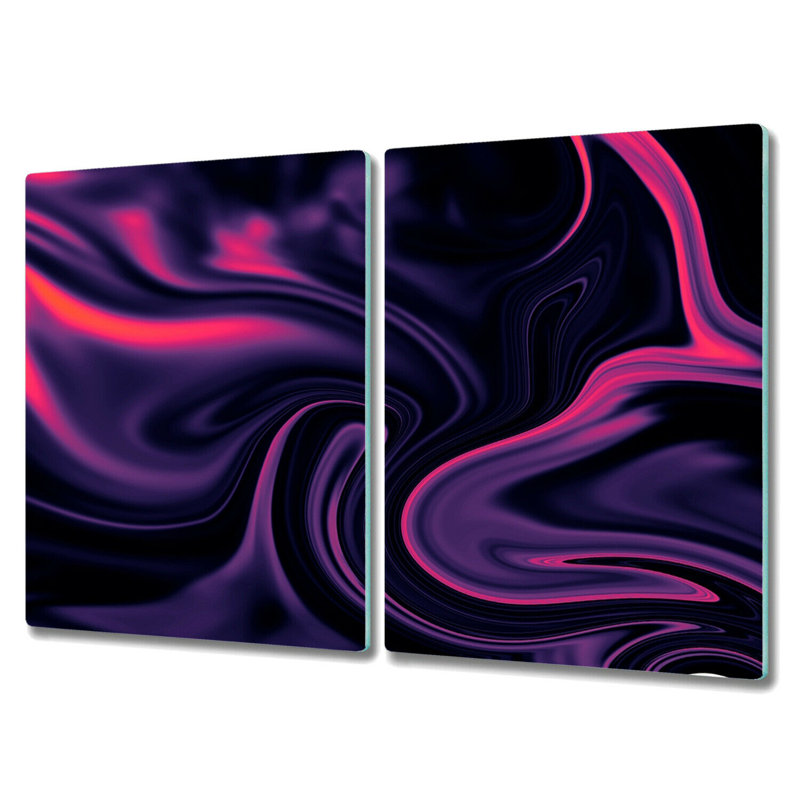 Luyen Tempered Glass Wave Chopping Board, 52cm x 40cm