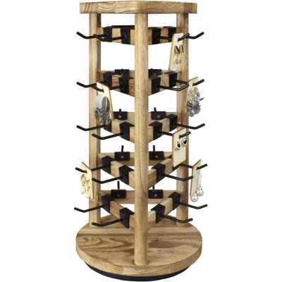Wood Jewelry Tower + Rotating