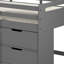 Twin Loft Bed With Storage In Grey Style - Efficiently Organize Your Bedroom A Ample Capacity Enhance Bedroom's Potential