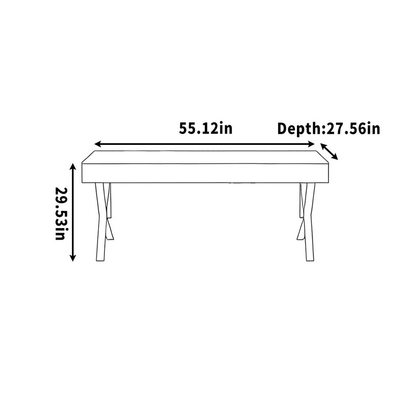 Stadefeld, H 29,53 po x l 55,12 po x P 27,56 po
