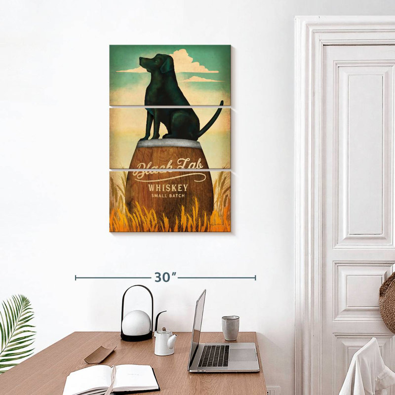 Whisky Brampt Black Lab, H 32 po x l 20 po