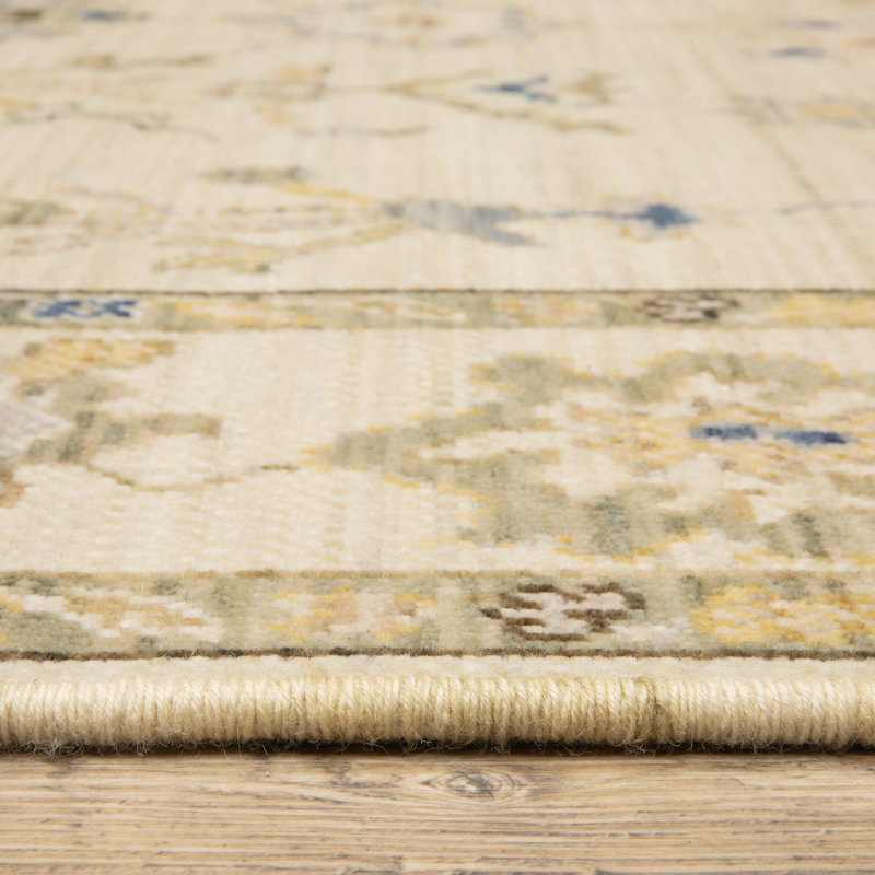 Tapis traditionnel beige / brun clair en laine Kuester, Rectangulaire 2 pi x 3 pi