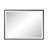 Matte Black Rectangle Metal Mirror